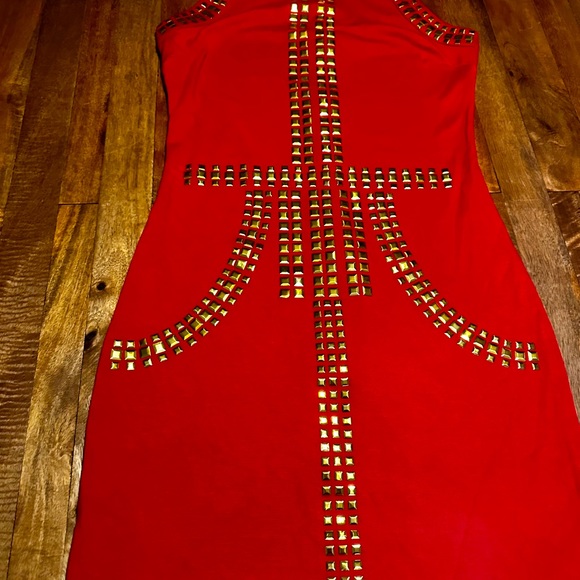 Party Dress red and gold Hera size medium Brand new with tags - Picture 2 of 9